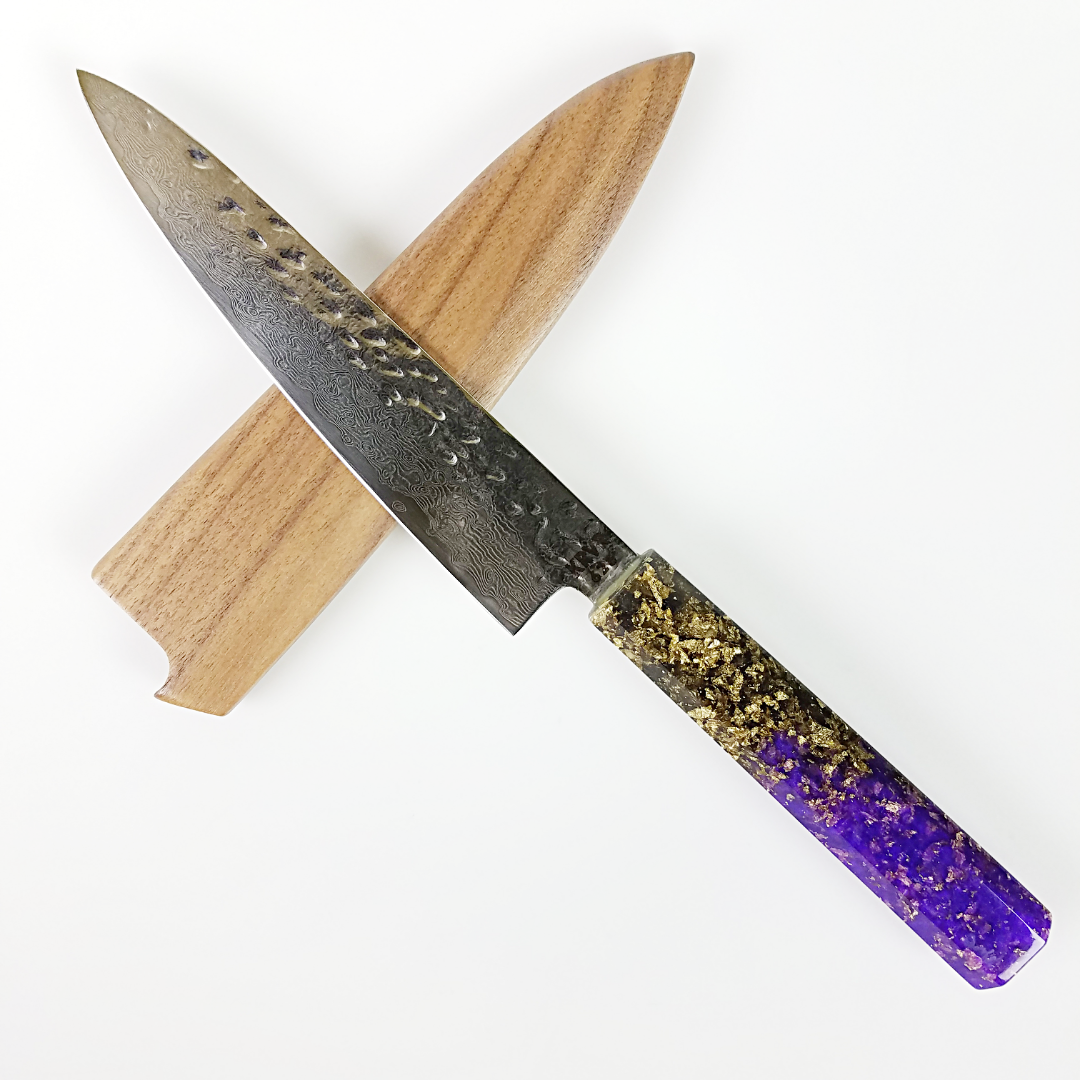 Fade to Midnight - 6in (150mm) Damascus Petty Culinary Knife