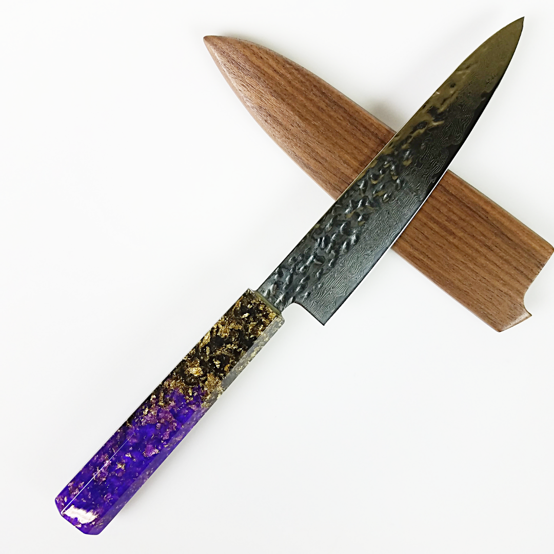 Fade to Midnight - 6in (150mm) Damascus Petty Culinary Knife