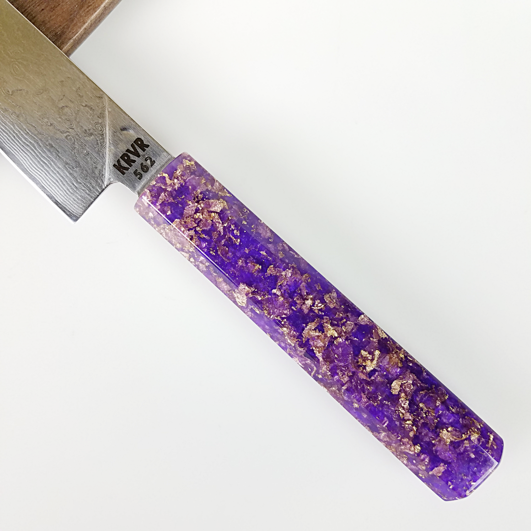 Purple Majesty - 6in (150mm) Damascus Petty Culinary Knife