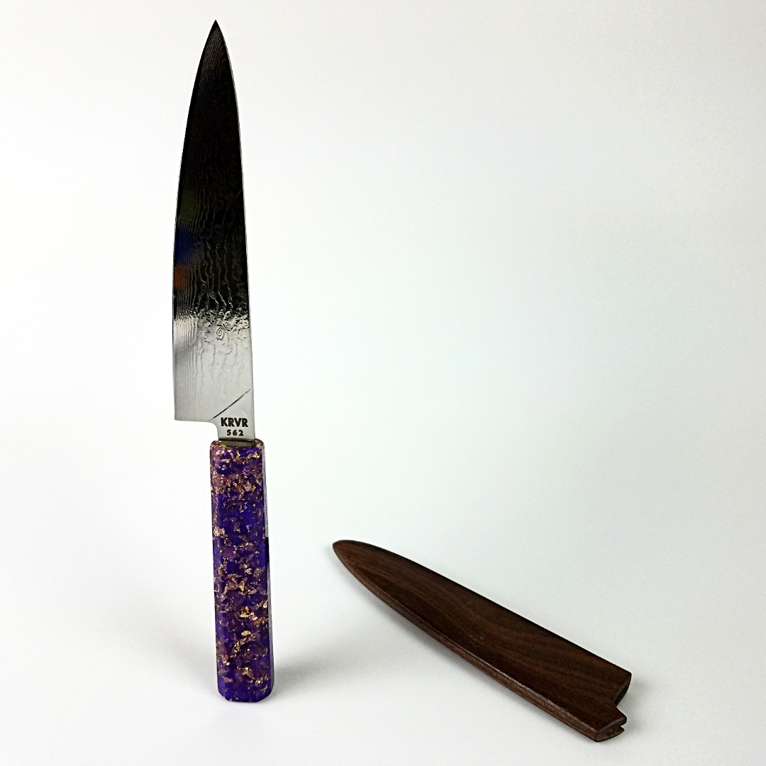 Purple Majesty - 6in (150mm) Damascus Petty Culinary Knife