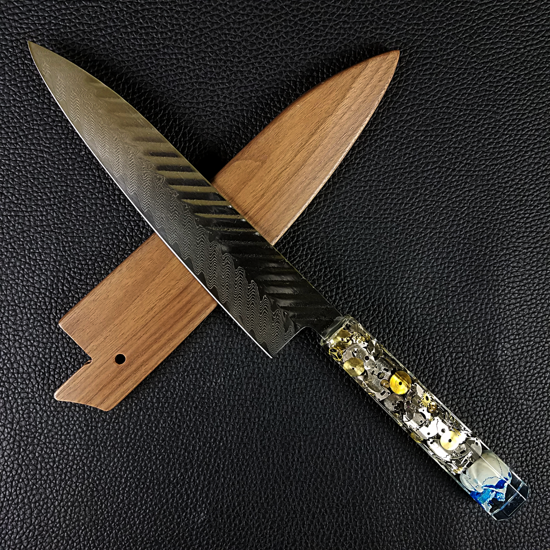 Watchmaker&#39;s Son - 210mm (8.25in) Damascus Gyuto Chef Knife