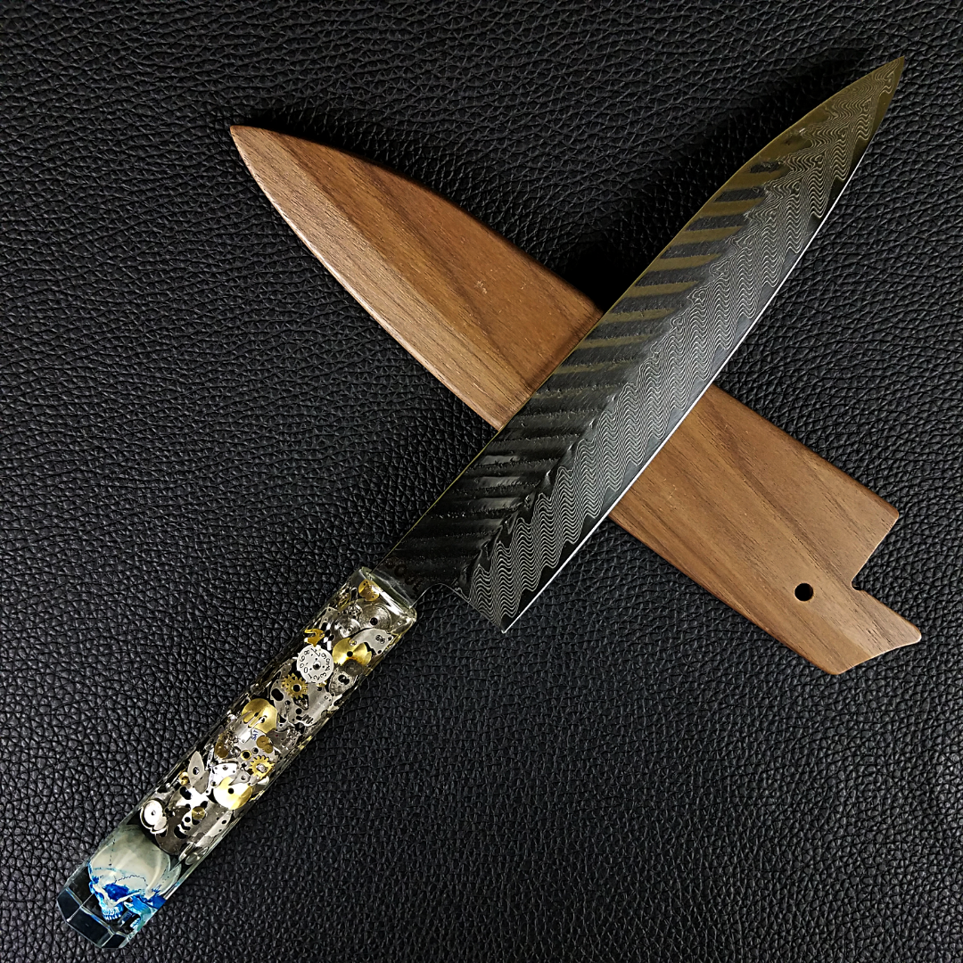 Watchmaker&#39;s Son - 210mm (8.25in) Damascus Gyuto Chef Knife