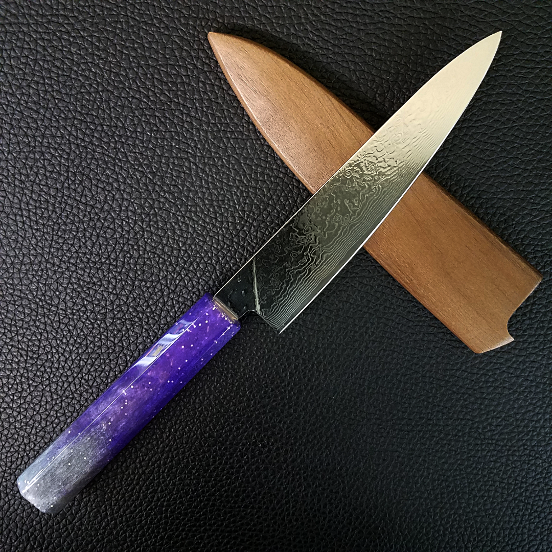 Purple Haze - 6in (150mm) Damascus Petty Culinary Knife