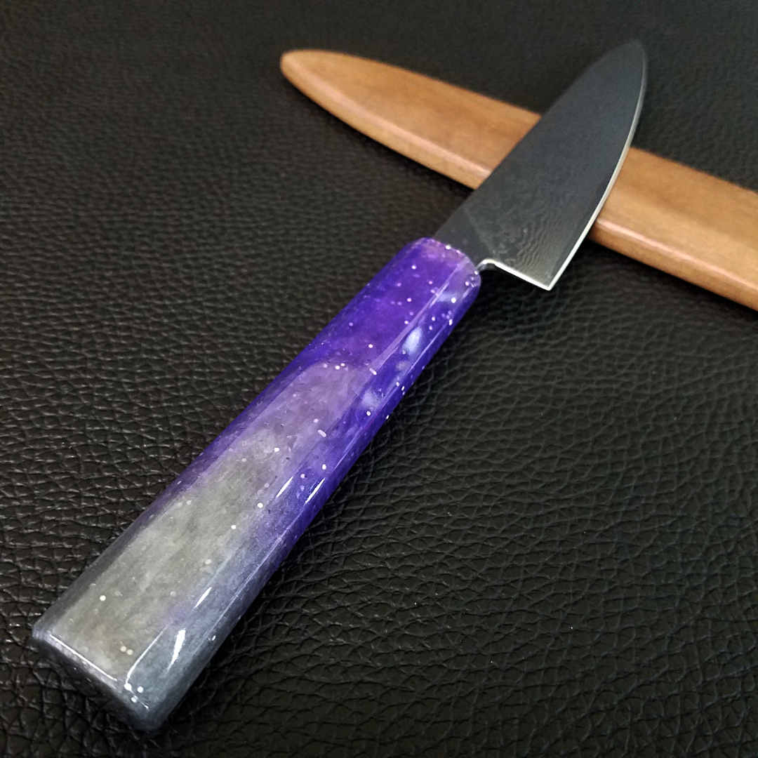 Purple Haze - 6in (150mm) Damascus Petty Culinary Knife