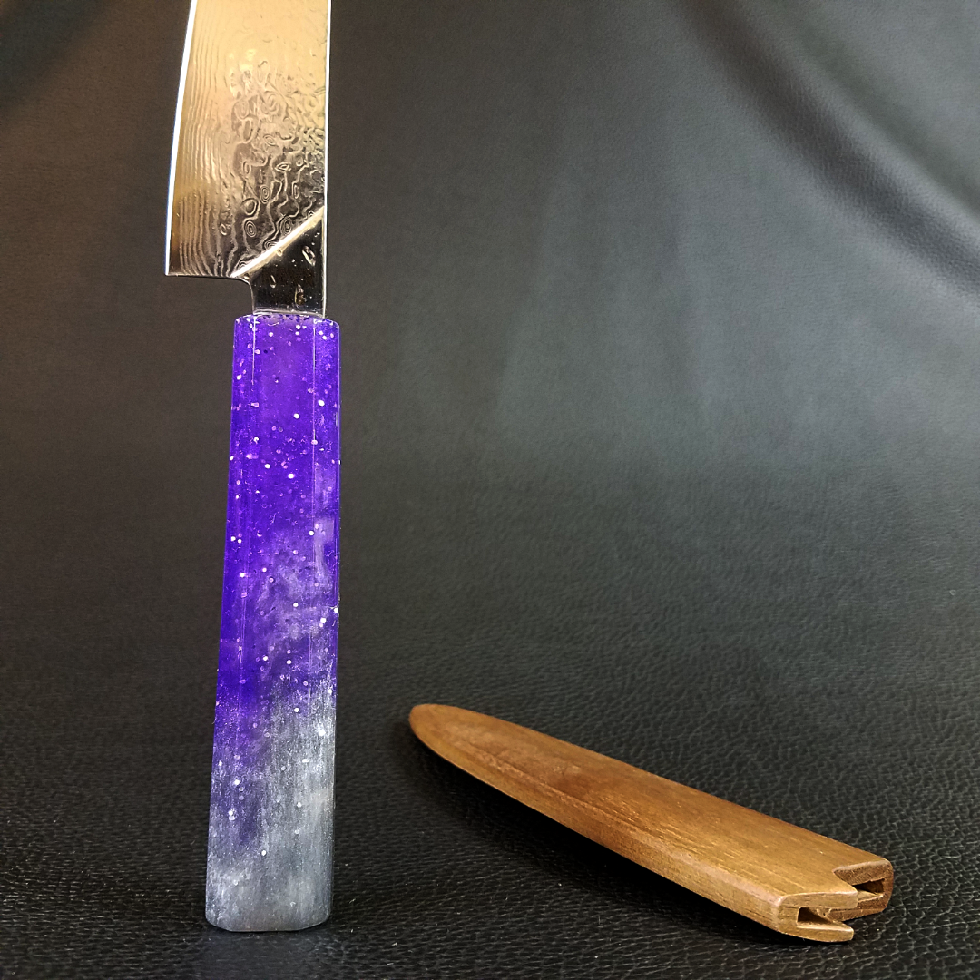 Purple Haze - 6in (150mm) Damascus Petty Culinary Knife