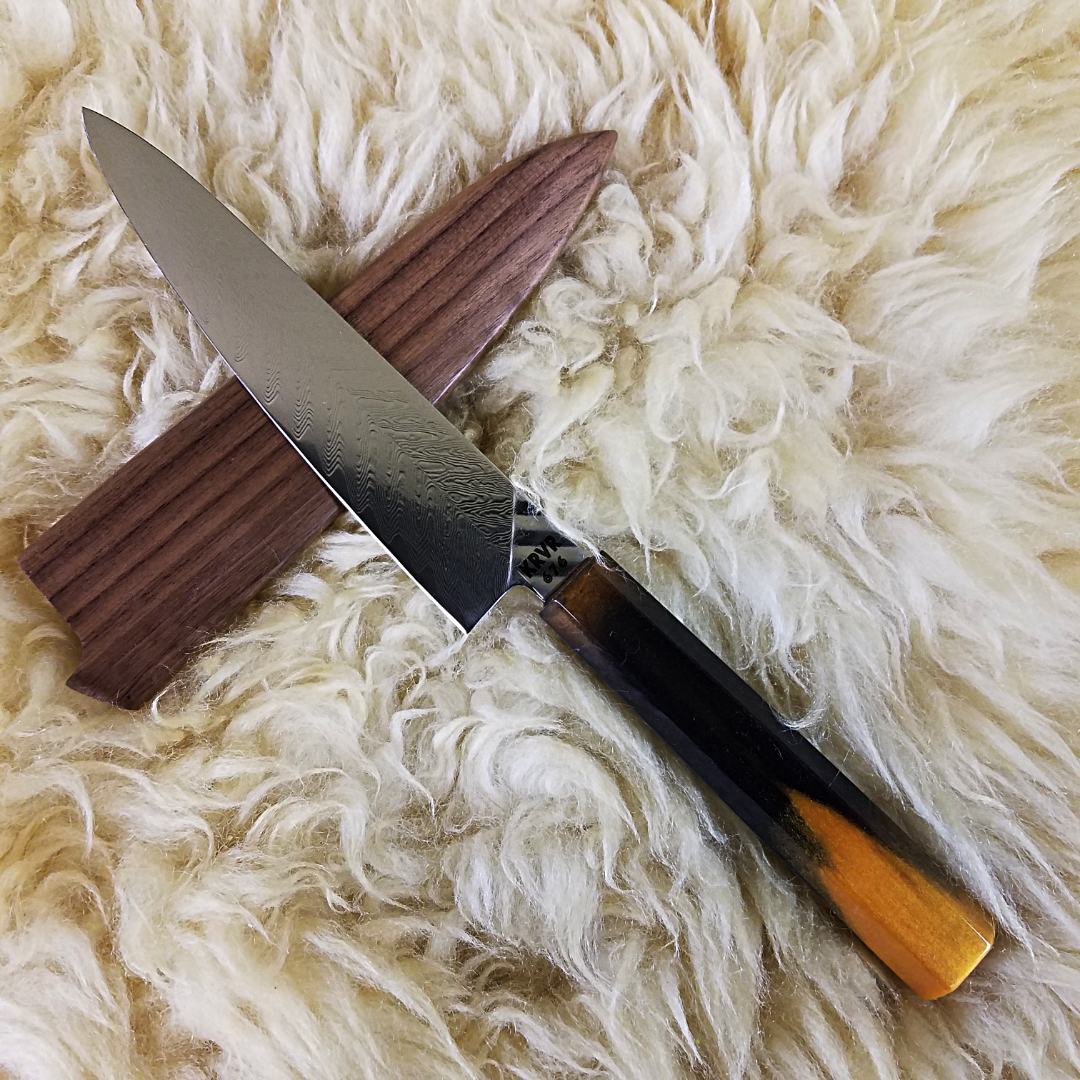 Tiger&#39;s Eye - 6in (150mm) Damascus Petty Culinary Knife