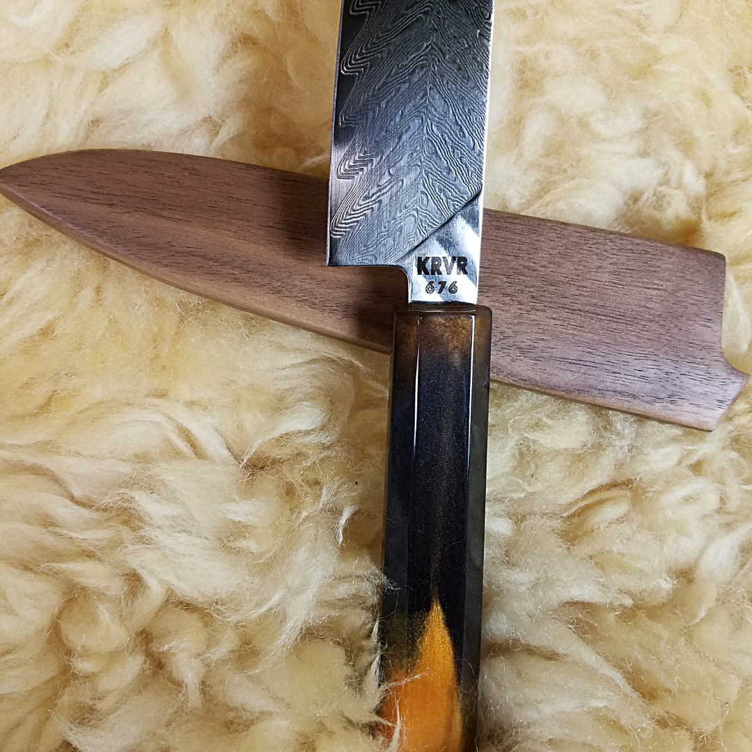 Tiger&#39;s Eye - 6in (150mm) Damascus Petty Culinary Knife