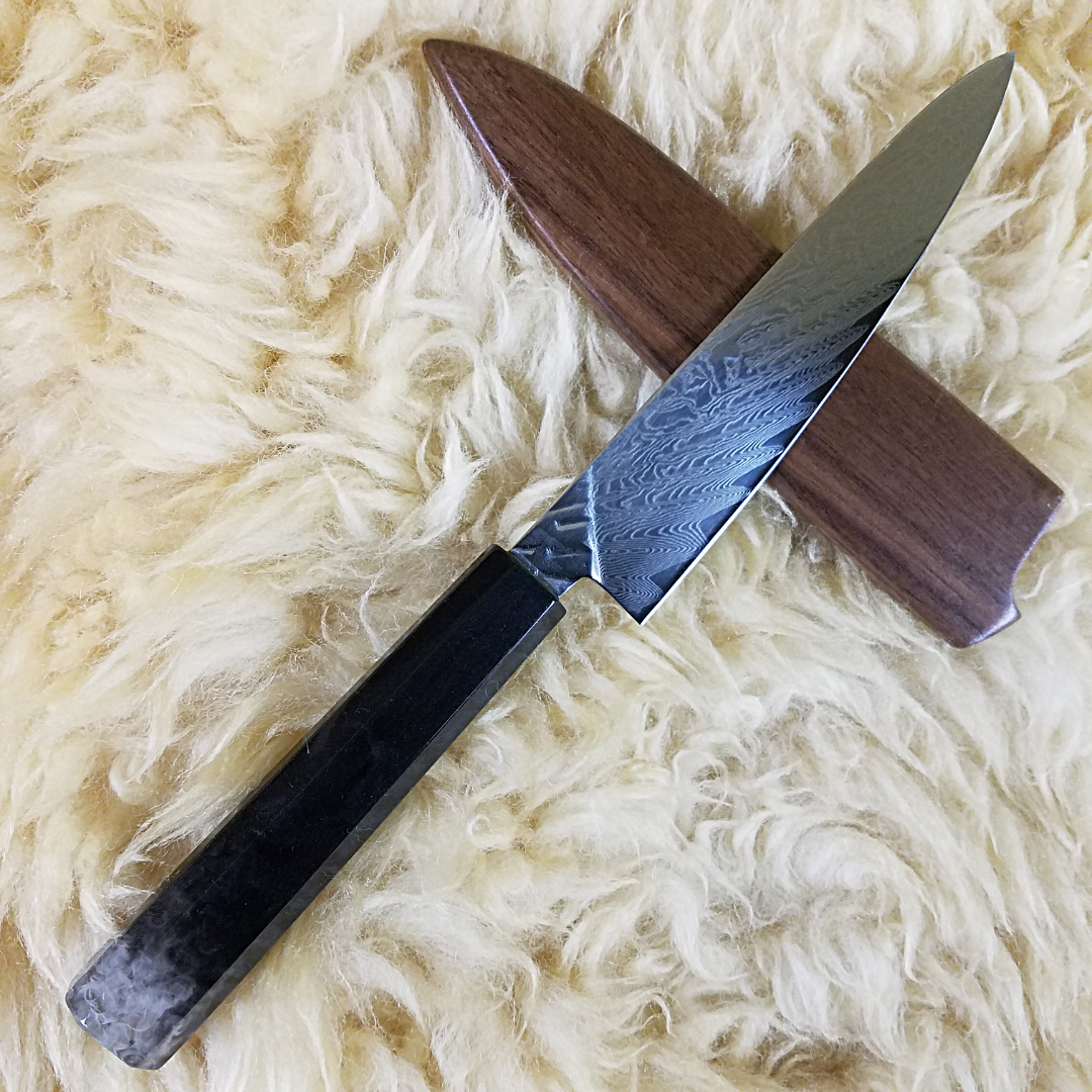 Dark Crystal II - 6in (150mm) Damascus Petty Culinary Knife