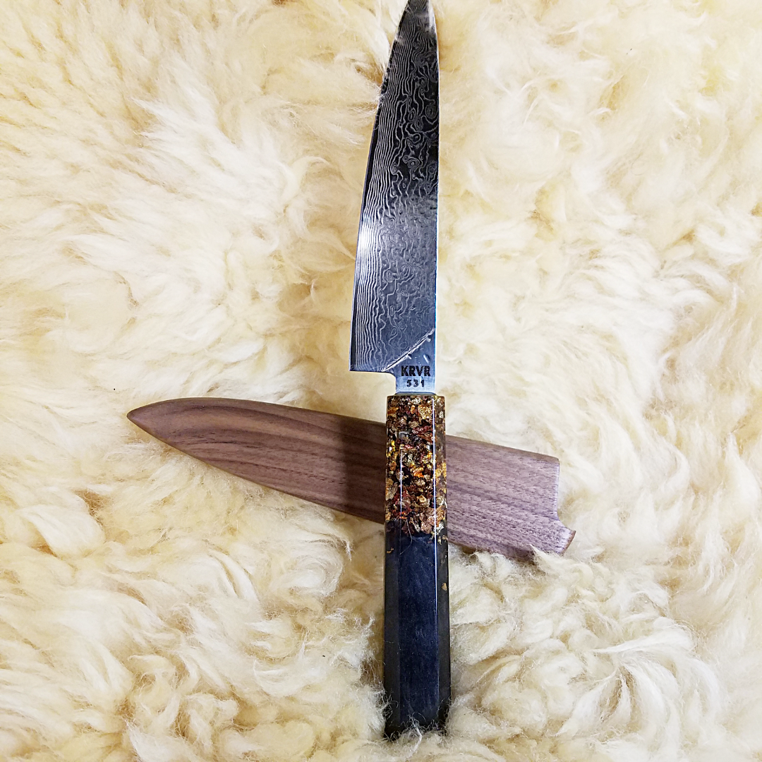 German Chocolate Cake - 6in (150mm) Damascus Petty Culinary Knife