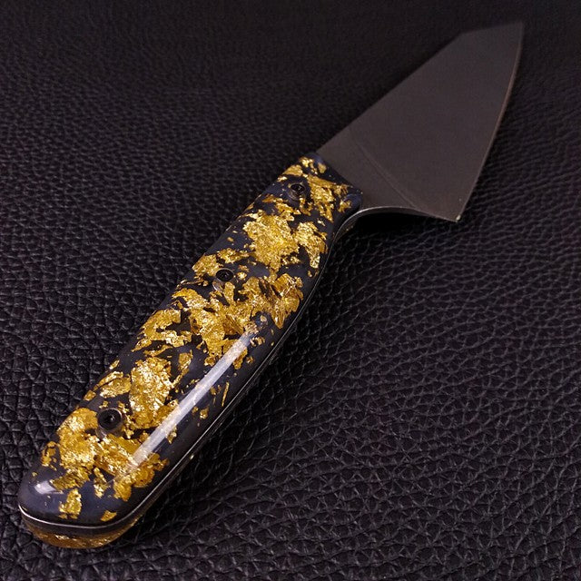 Midnight Gold Rush - 8in (203mm) Gyuto Chef Knife S35VN Stainless Steel