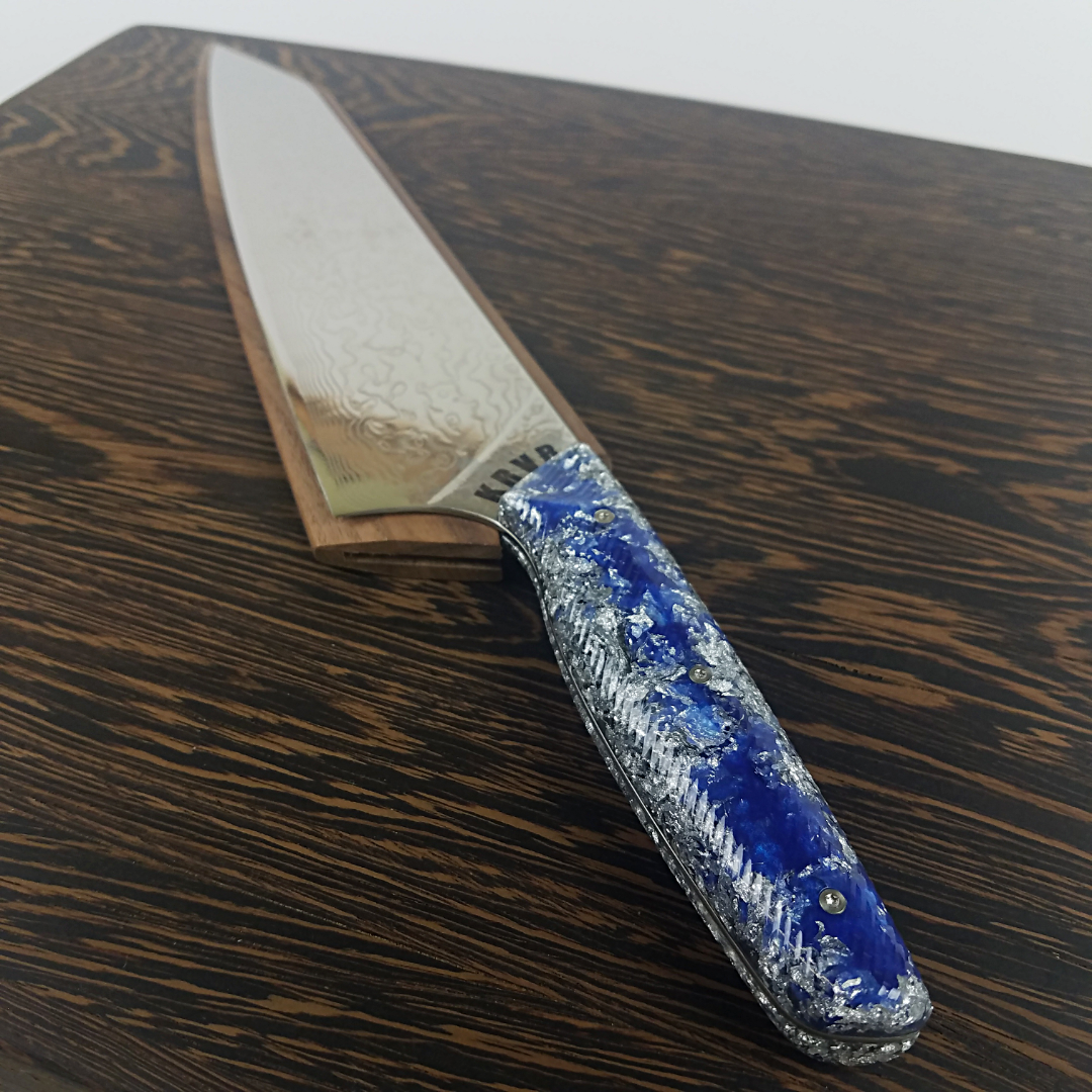 Swordfish - 10in (254mm) Damascus Gyuto - Raindrop - Wavy Handle