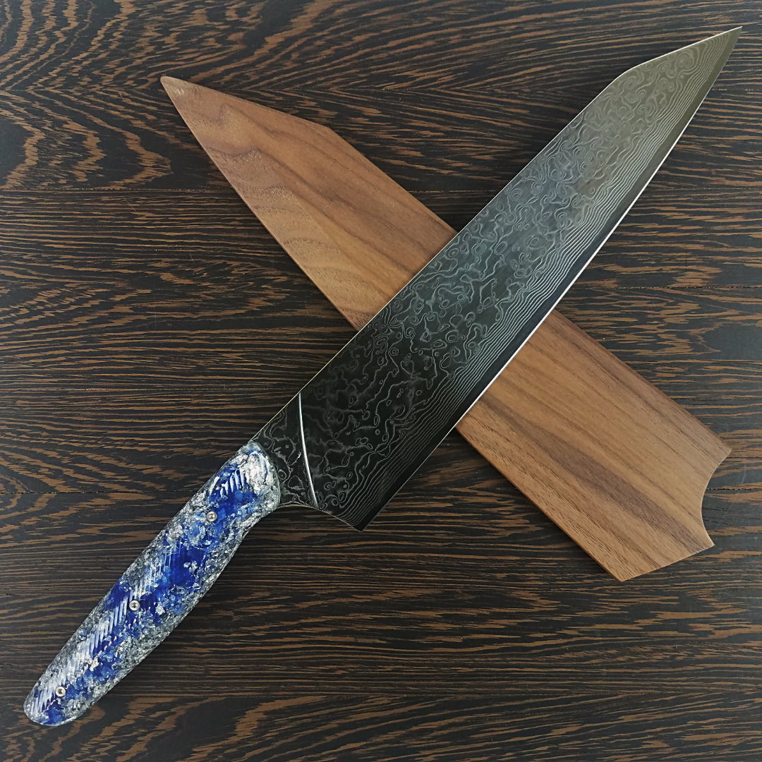 Swordfish - 10in (254mm) Damascus Gyuto - Raindrop - Wavy Handle