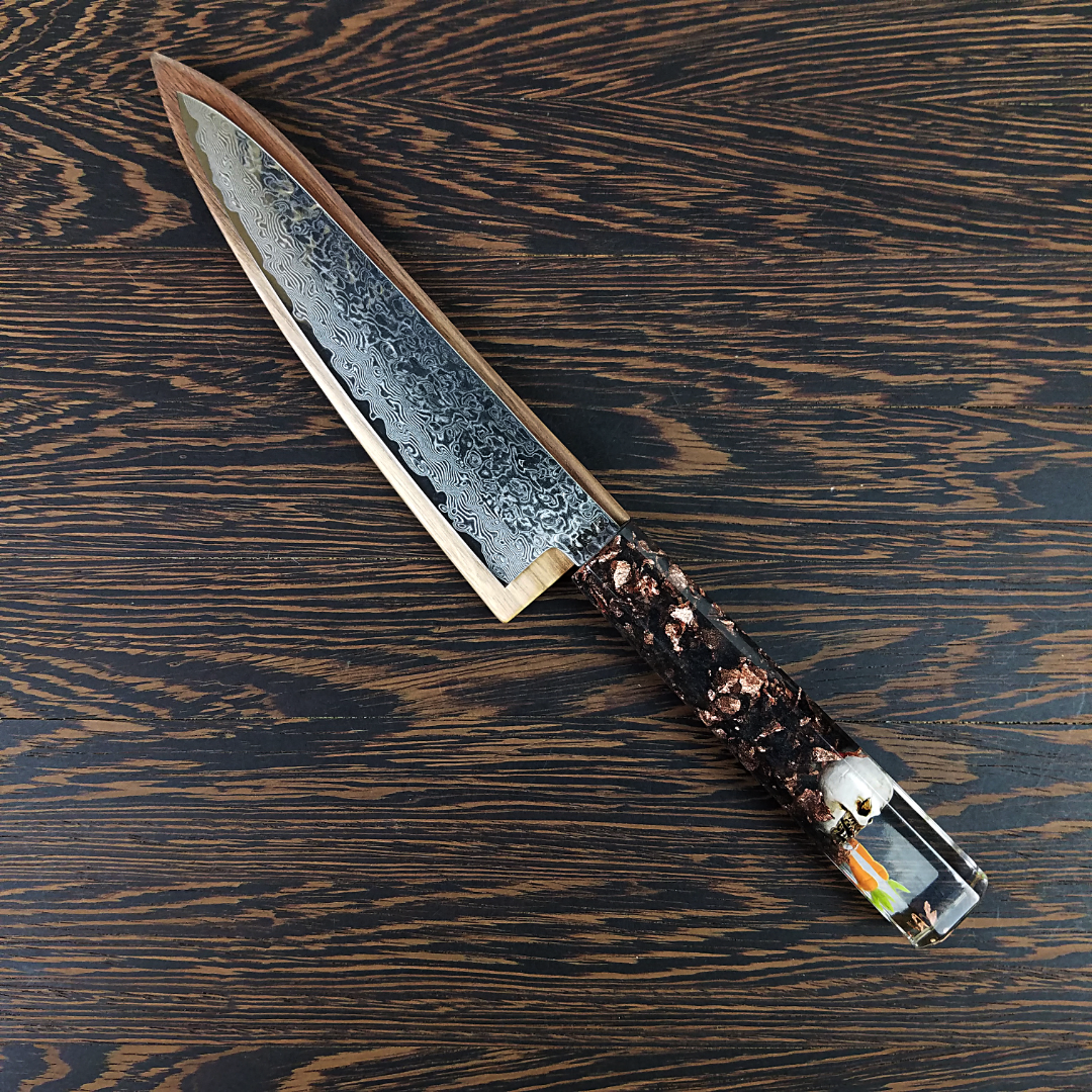 What's Up: Dark - 6in (150mm) Damascus Petty Culinary Knife