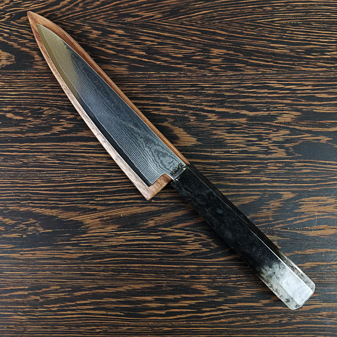 Dark Crystal - 6in (150mm) Damascus Petty Culinary Knife