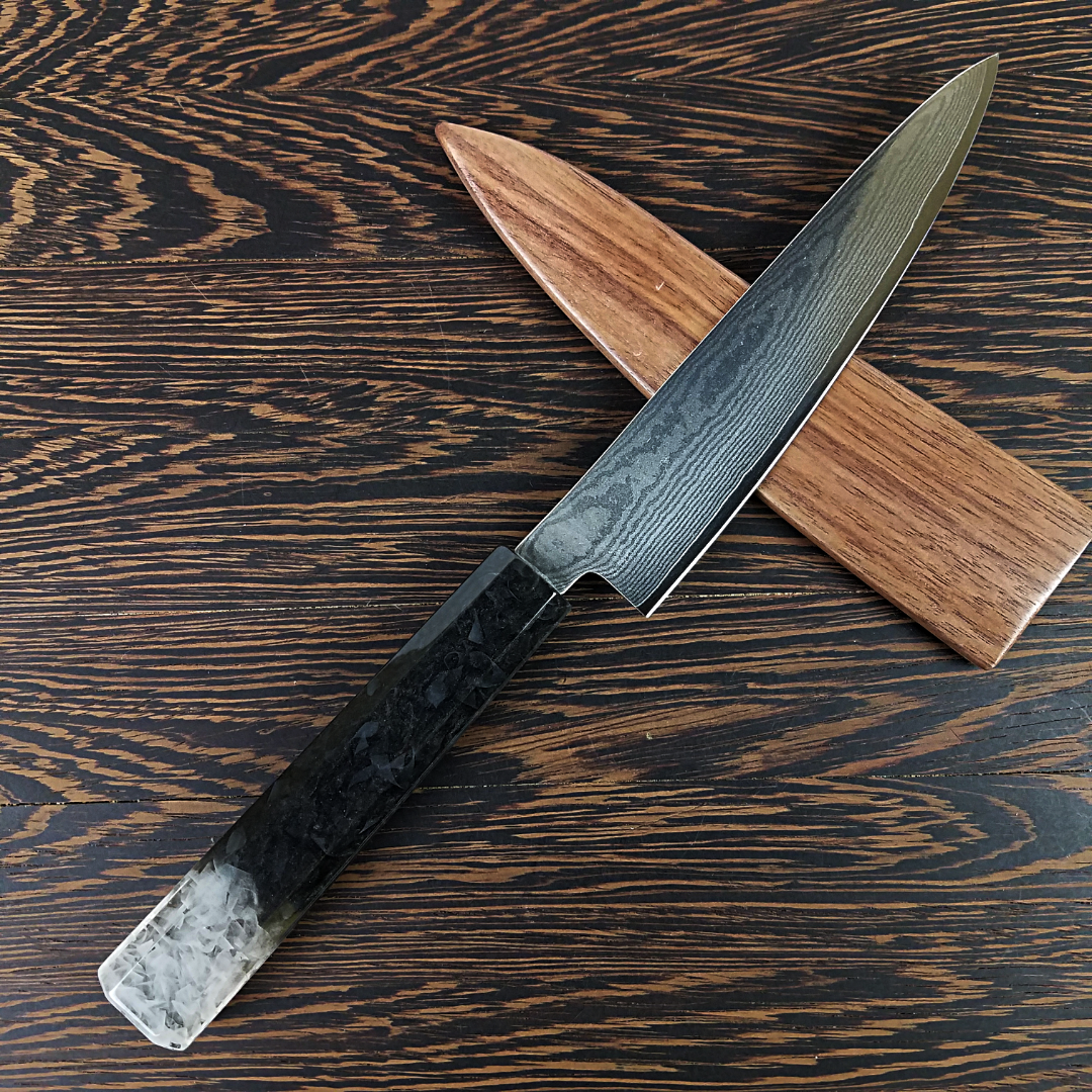 Dark Crystal - 6in (150mm) Damascus Petty Culinary Knife