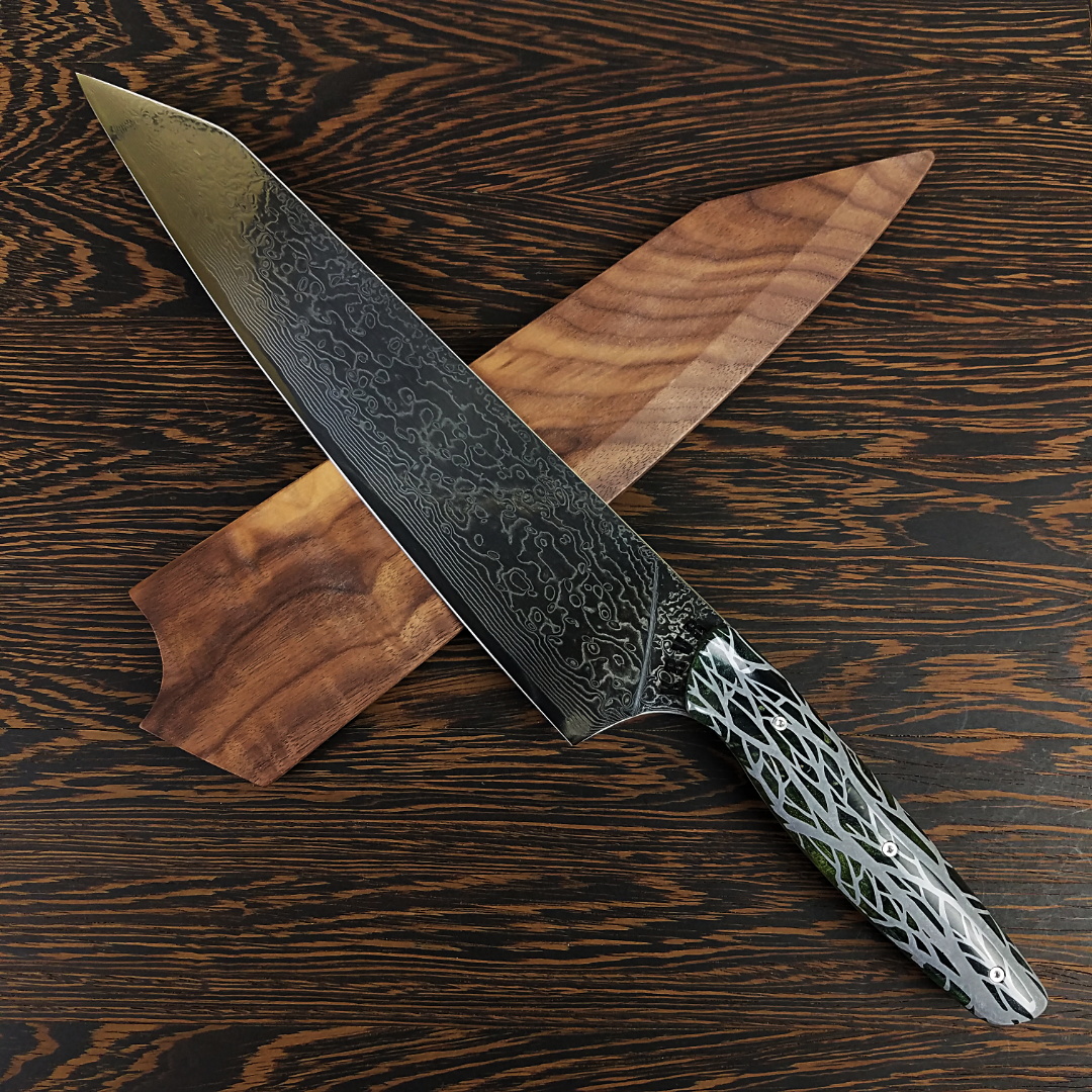 Tree of Knife - 10in (254mm) Damascus Gyuto - Raindrop - Smooth Handle