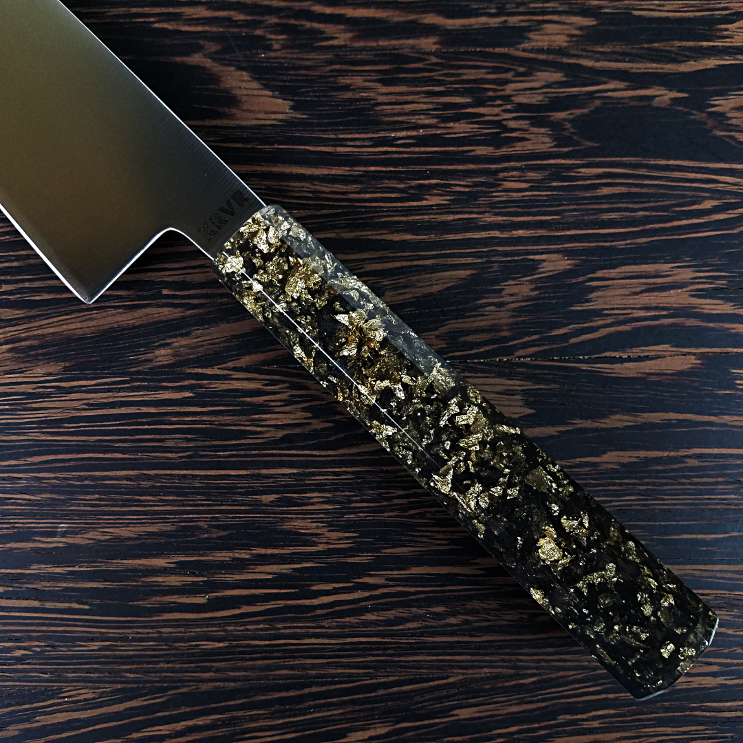 Black and Gold - 240mm (9.45in) Gyuto Chef Knife Stainless Steel