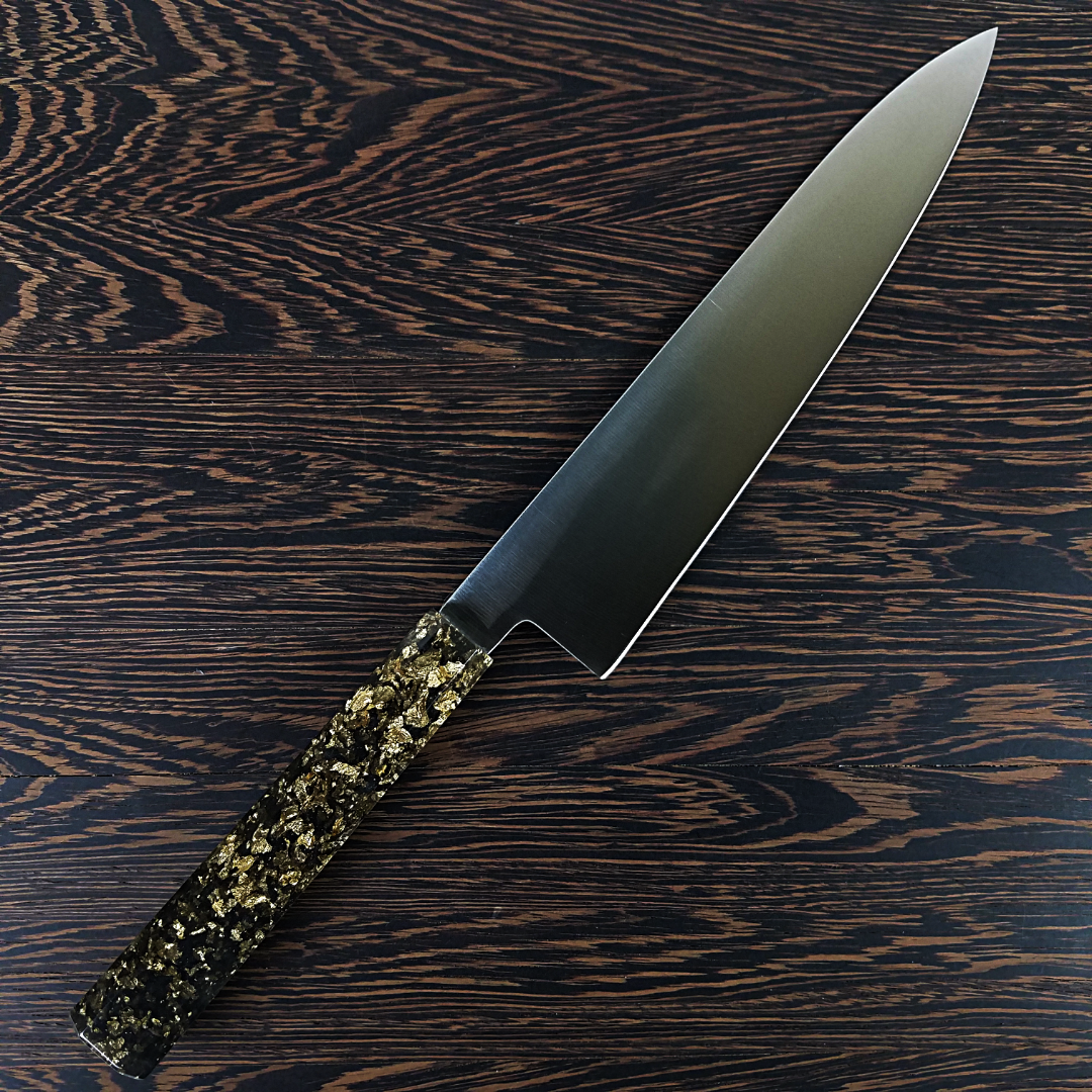 Black and Gold - 240mm (9.45in) Gyuto Chef Knife Stainless Steel