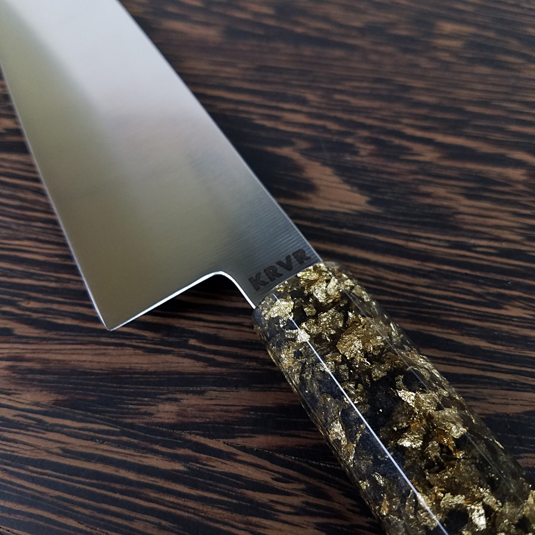 Black and Gold - 240mm (9.45in) Gyuto Chef Knife Stainless Steel