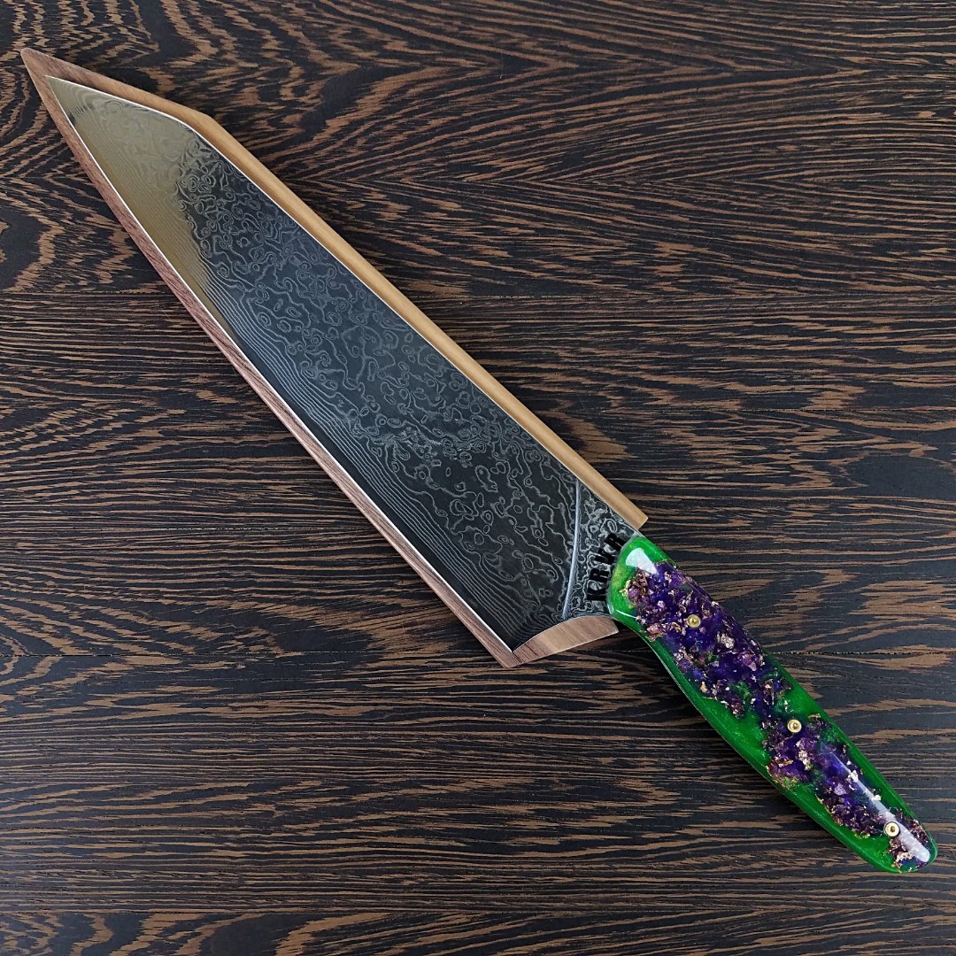 Toxic Avenger - 10in (254mm) Damascus Gyuto - Raindrop - Smooth Handle