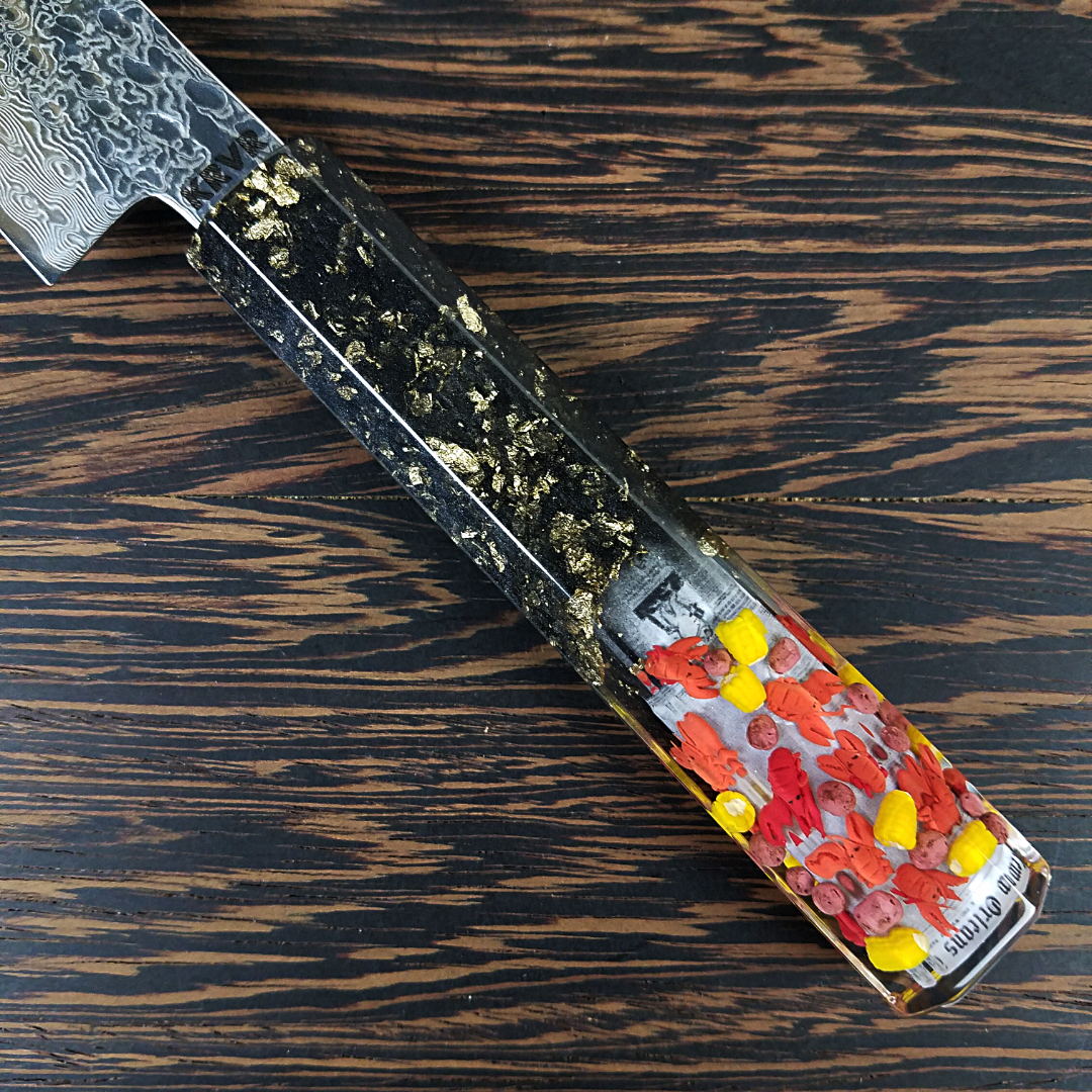 Crawfish Boil - 6in (150mm) Damascus Petty Culinary Knife