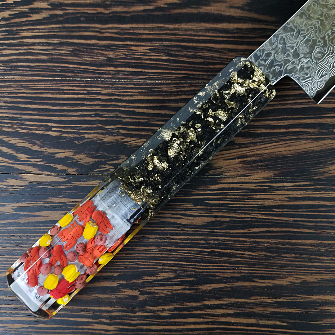 Crawfish Boil - 6in (150mm) Damascus Petty Culinary Knife