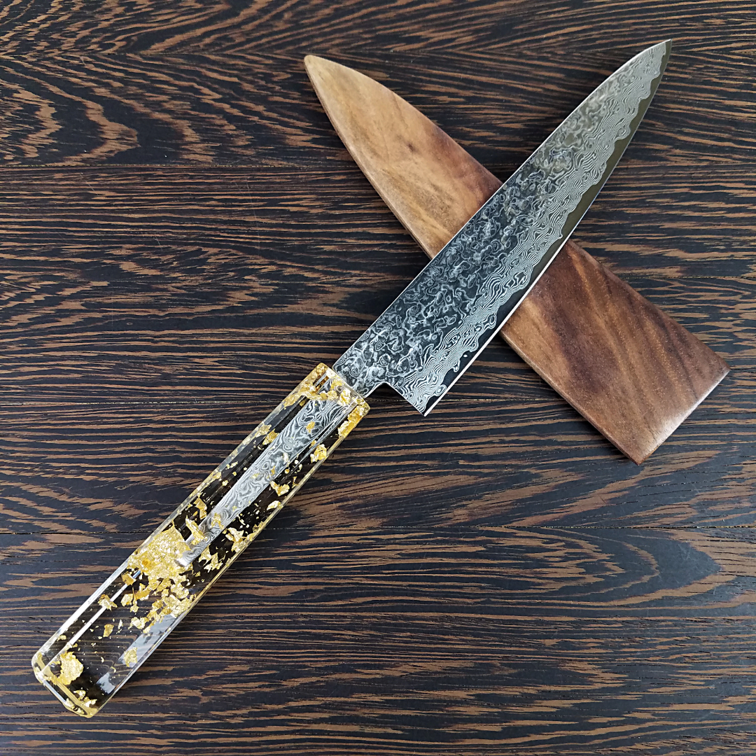 Gold Strike - 6in (150mm) Damascus Petty Culinary Knife