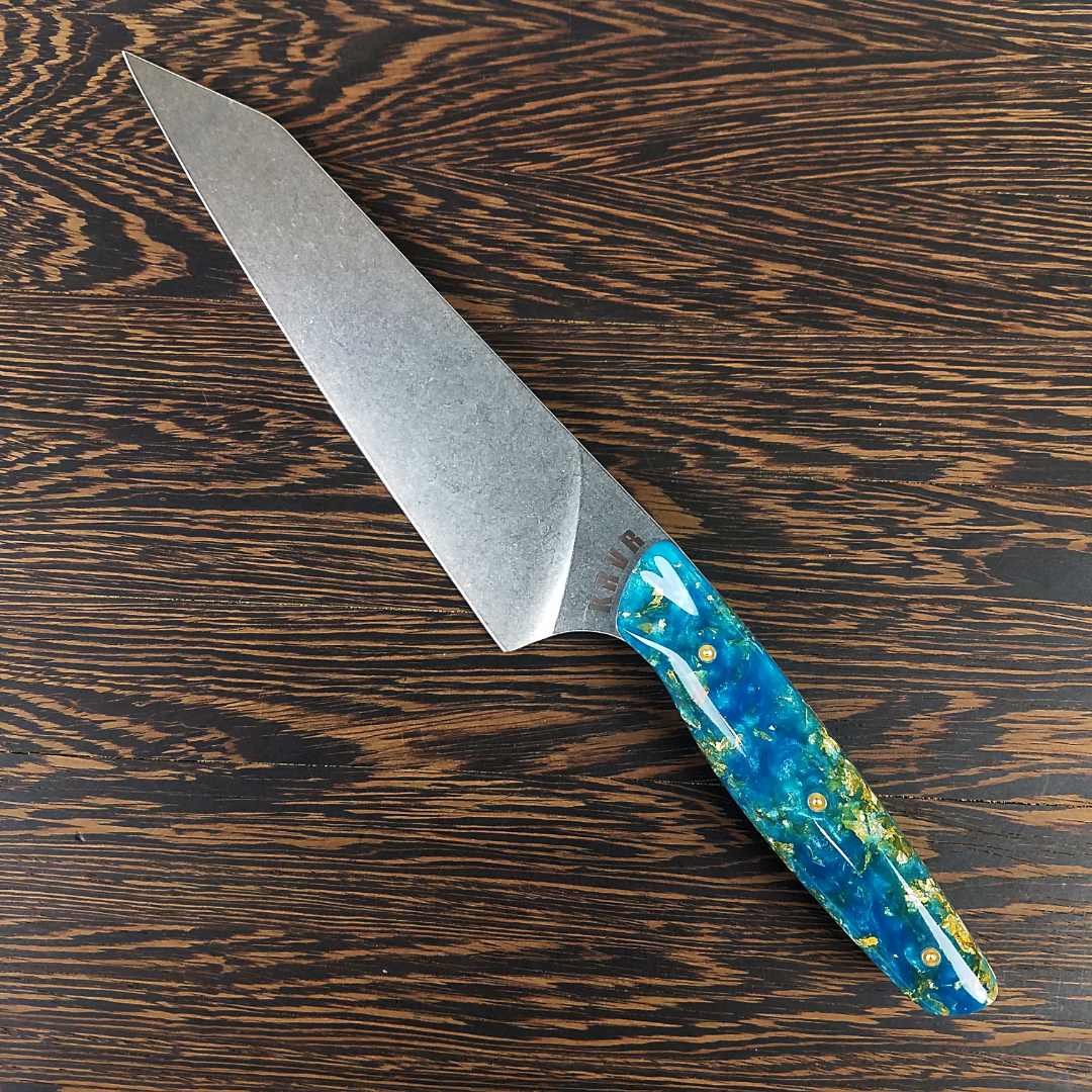 Mermaid's Hoard - 8in (203mm) Gyuto Chef Knife S35VN Stainless Steel