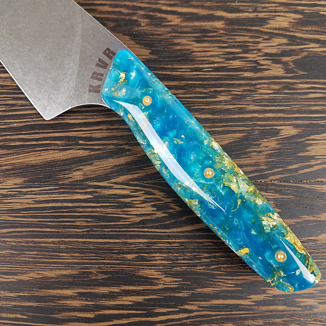 Mermaid&#39;s Hoard - 8in (203mm) Gyuto Chef Knife S35VN Stainless Steel