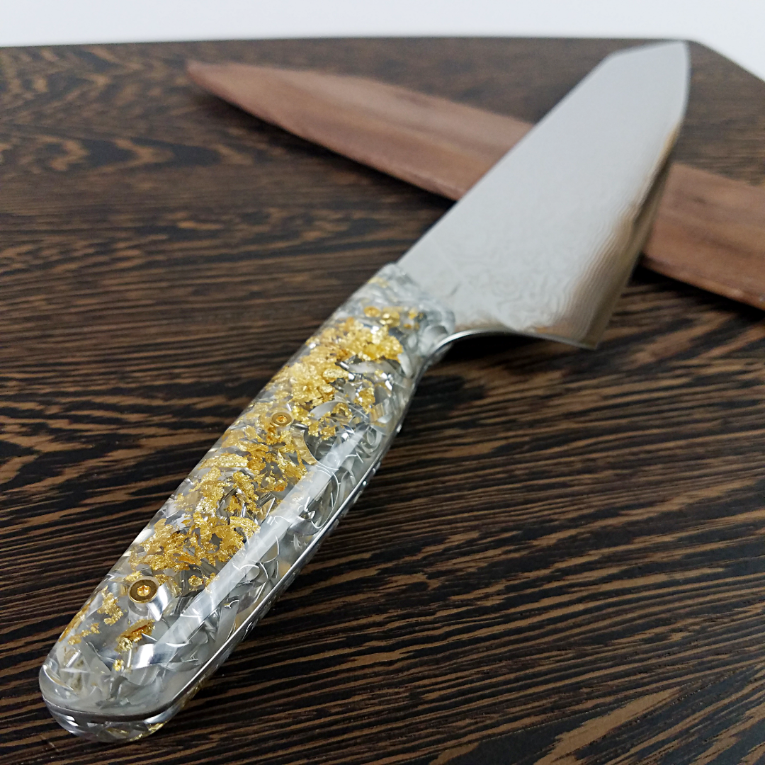 Alchemy - 10in (254mm) Damascus Gyuto - Raindrop - Smooth Handle