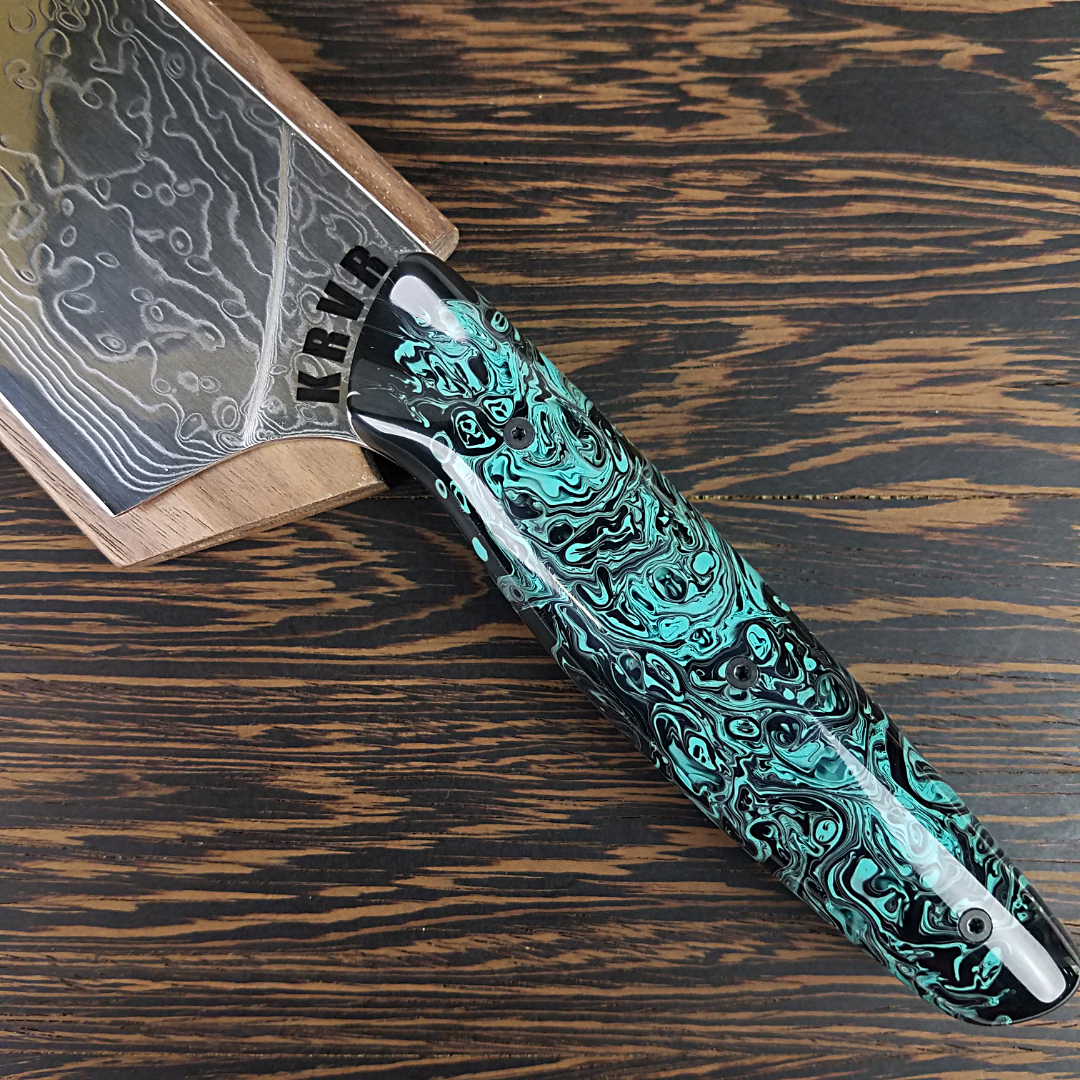 Lady of the Lake - 10in (254mm) Damascus Gyuto - Raindrop - Smooth Handle