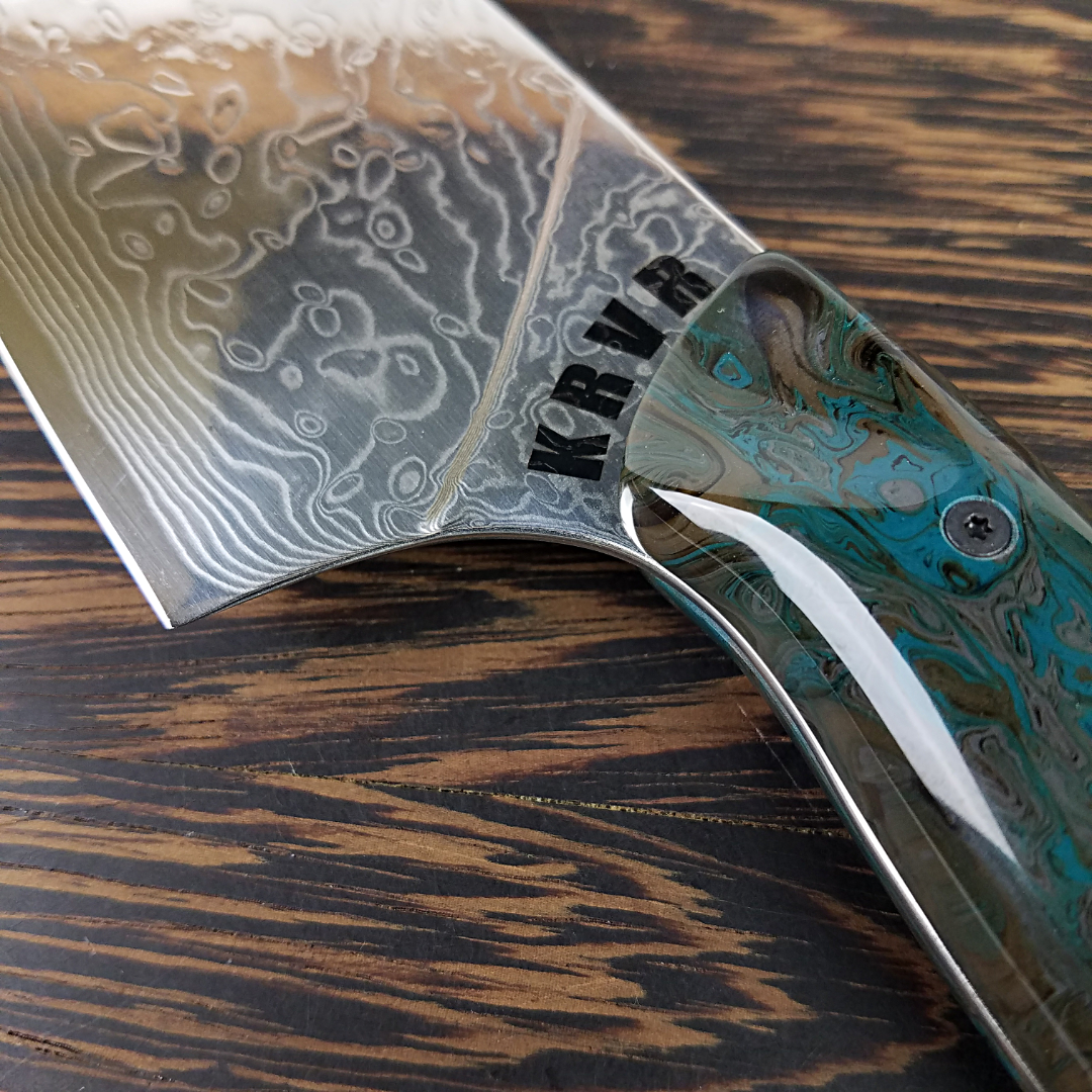 Dagobah - 10in (254mm) Damascus Gyuto - Raindrop - Smooth Handle