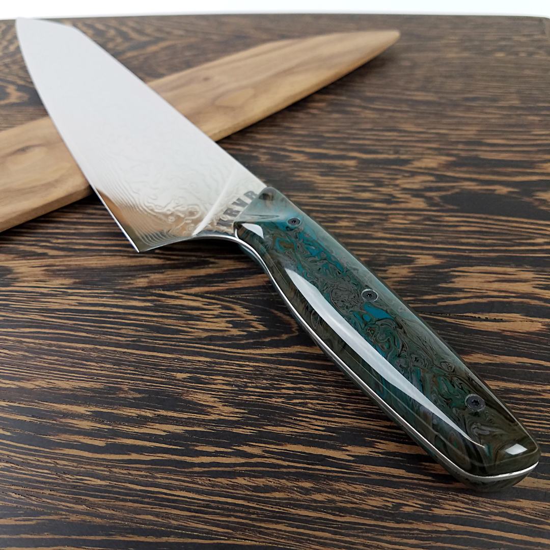 Dagobah - 10in (254mm) Damascus Gyuto - Raindrop - Smooth Handle