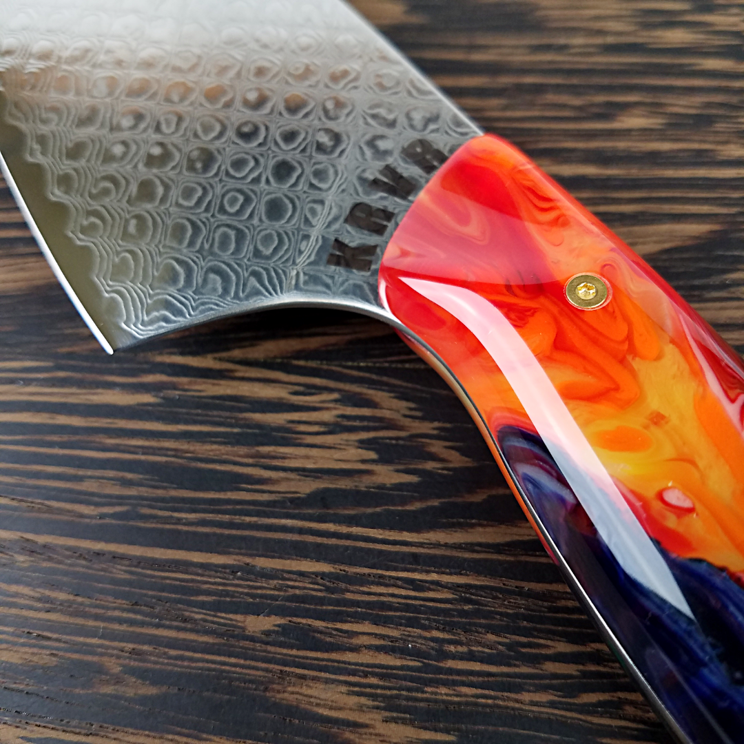 Dracarys - 10in (254mm) Damascus Gyuto - Dragonscale - Smooth Handle