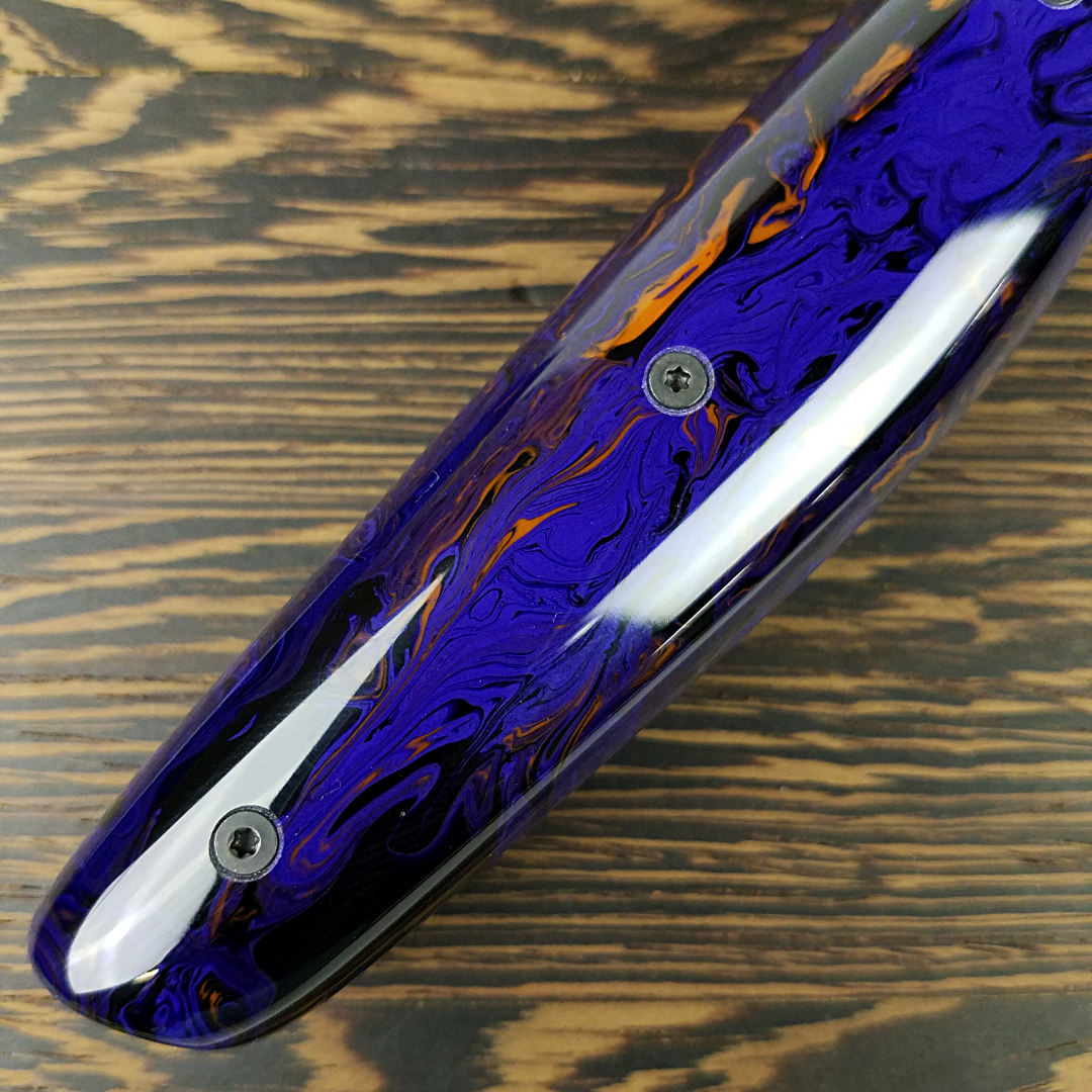 Ultra Violet - 10in (254mm) Damascus Gyuto - Raindrop - Smooth Handle