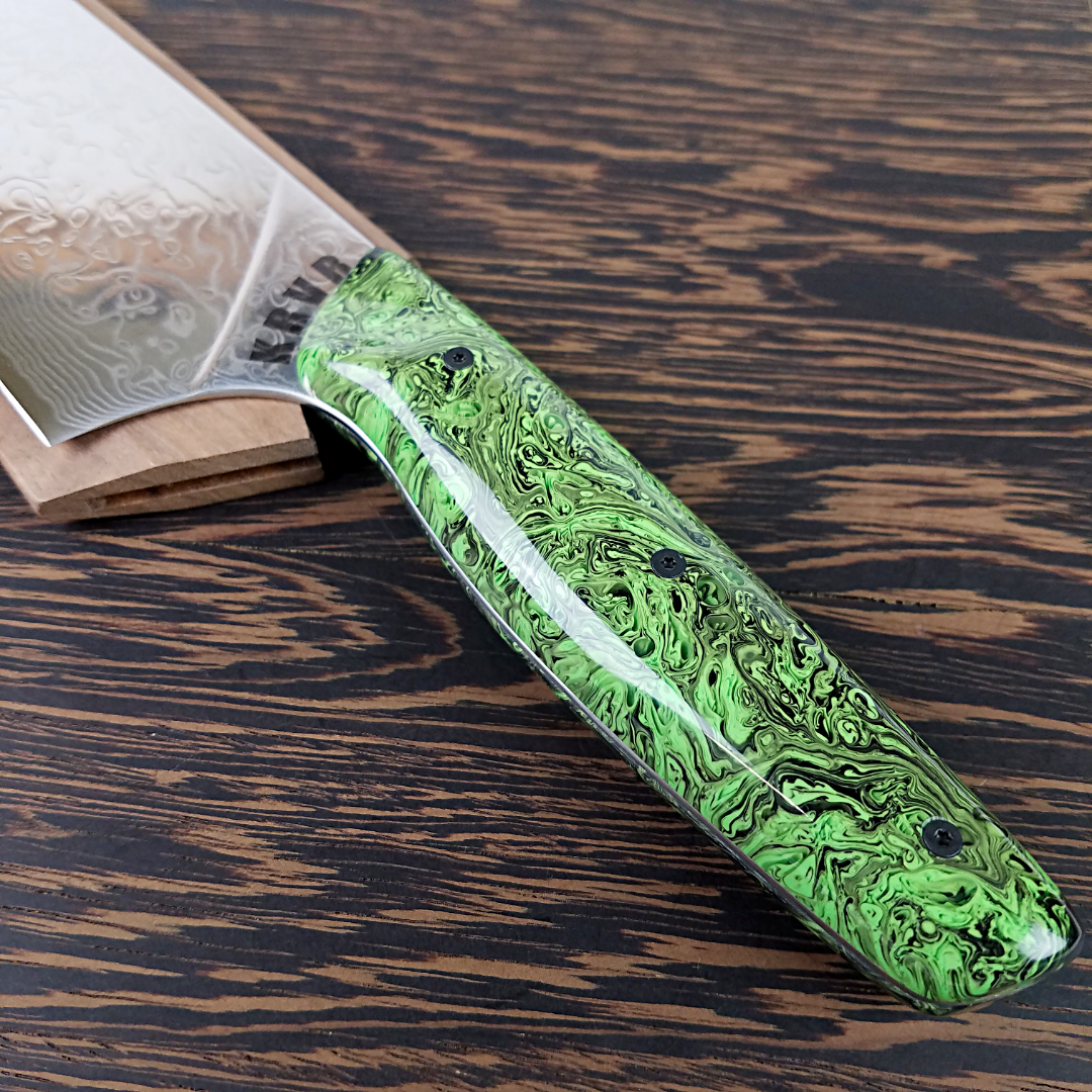 Endor - 10in (254mm) Damascus Gyuto - Raindrop - Smooth Handle