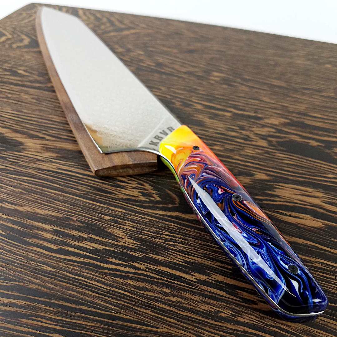 Firestorm - 10in (254mm) Damascus Gyuto - Dragonscale - Smooth Handle