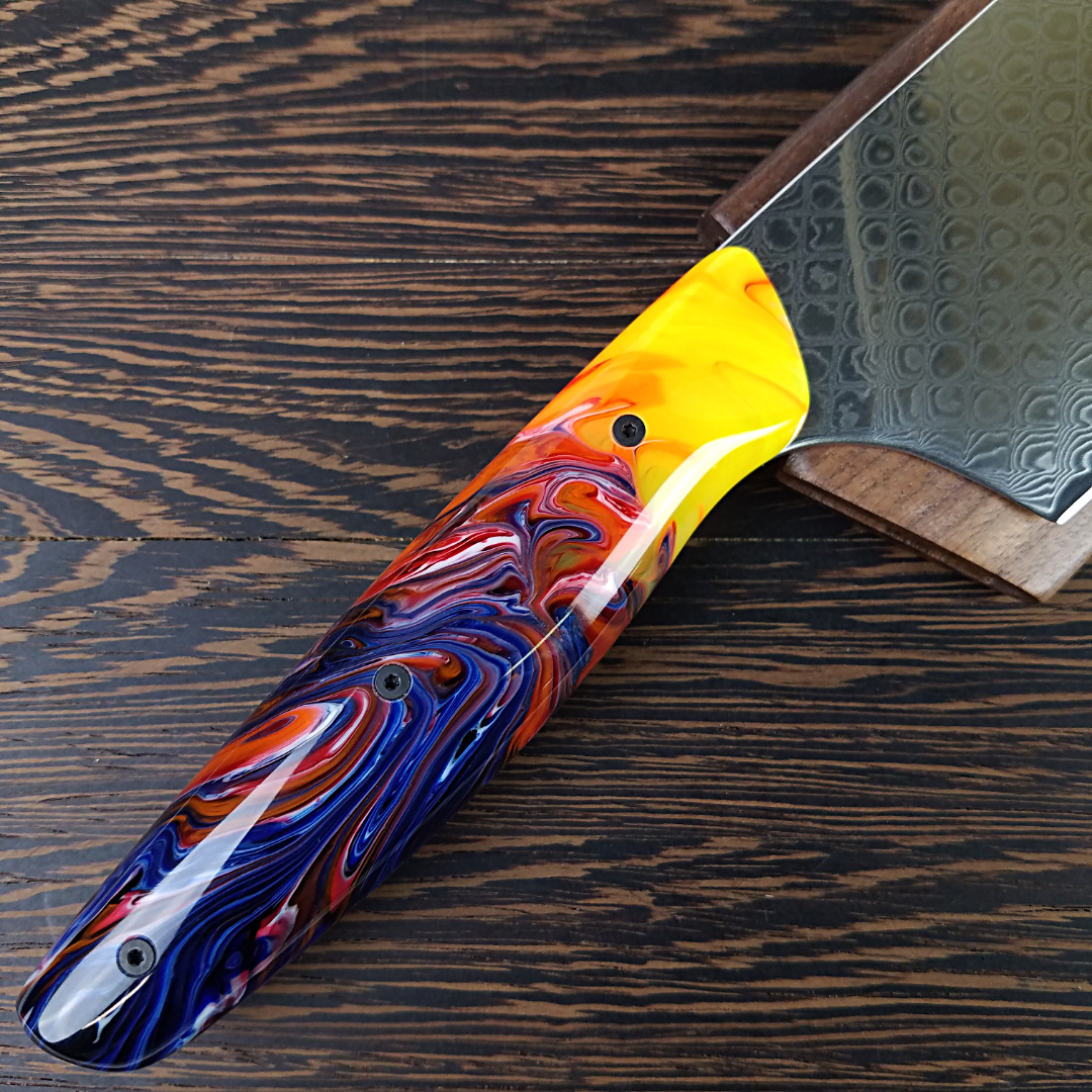 Firestorm - 10in (254mm) Damascus Gyuto - Dragonscale - Smooth Handle