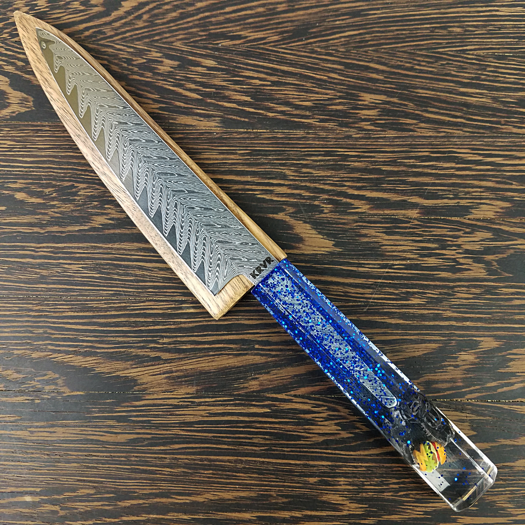 Disco Dino Diner - 6in (150mm) Damascus Petty Culinary Knife