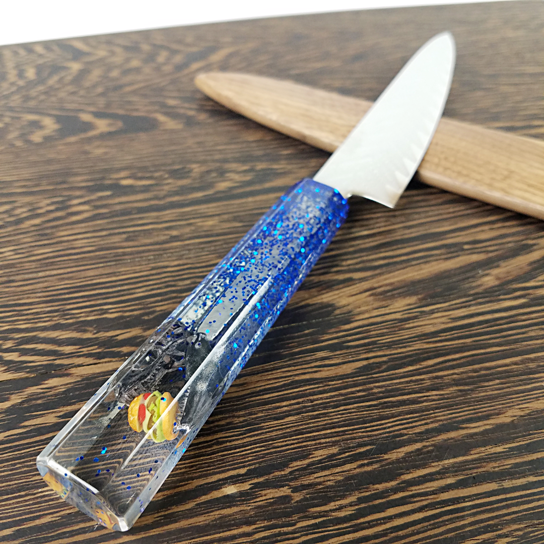 Disco Dino Diner - 6in (150mm) Damascus Petty Culinary Knife