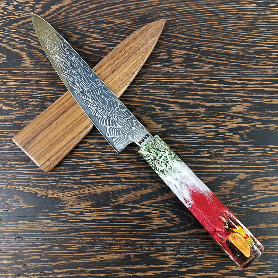 El Taco Chingaso - 6in (150mm) Damascus Petty Culinary Knife