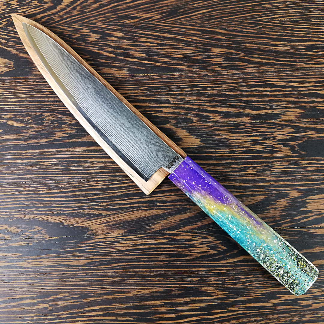 Starburst Nebula - 6in (150mm) Damascus Petty Culinary Knife