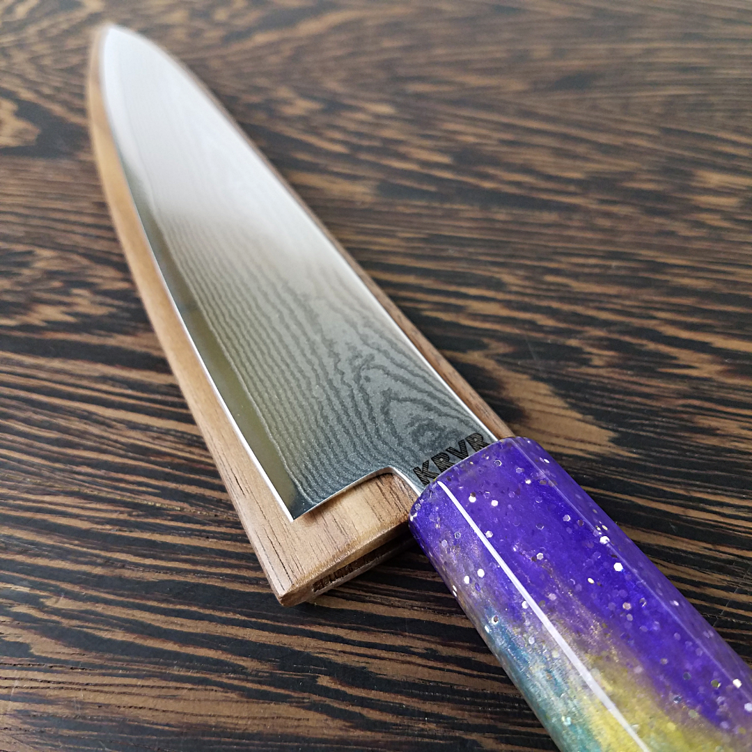 Starburst Nebula - 6in (150mm) Damascus Petty Culinary Knife