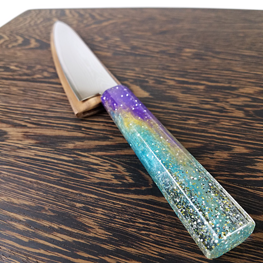 Starburst Nebula - 6in (150mm) Damascus Petty Culinary Knife