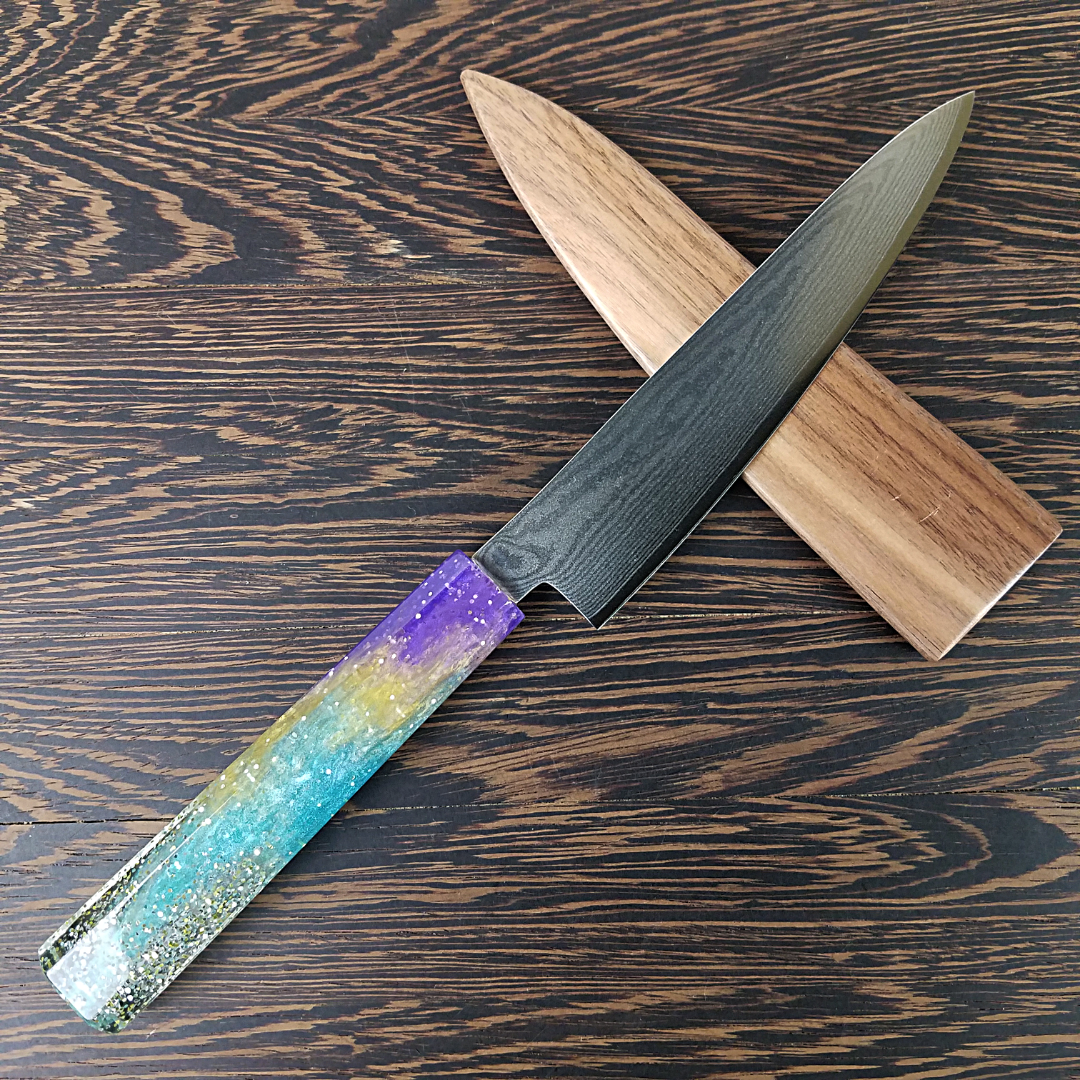 Starburst Nebula - 6in (150mm) Damascus Petty Culinary Knife