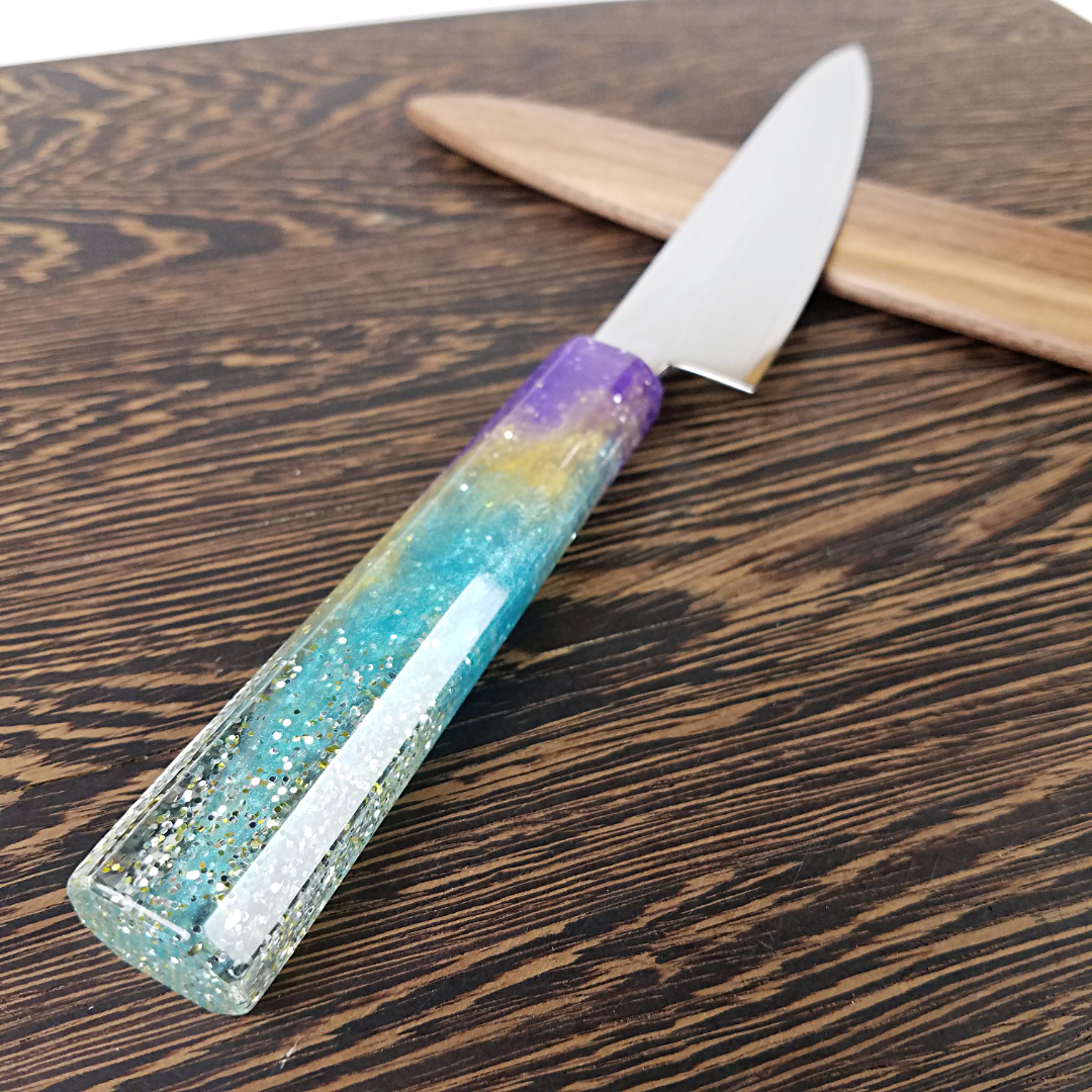 Starburst Nebula - 6in (150mm) Damascus Petty Culinary Knife