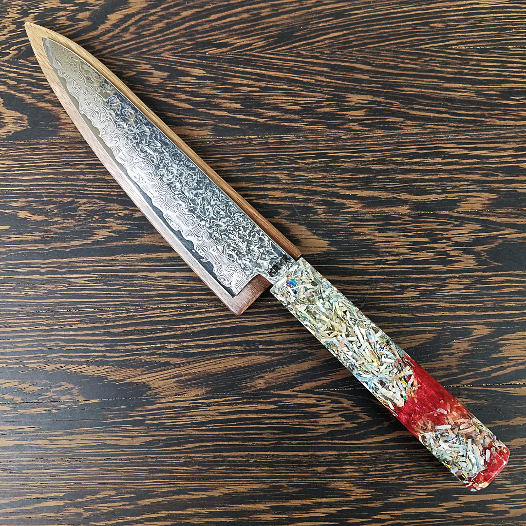 Blood Euro - 6in (150mm) Damascus Petty Culinary Knife