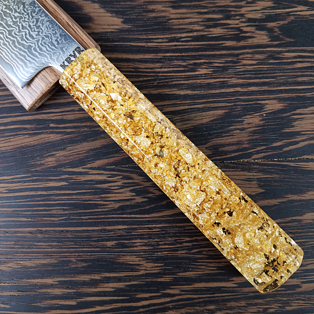 Golden Drop - 6in (150mm) Damascus Petty Culinary Knife