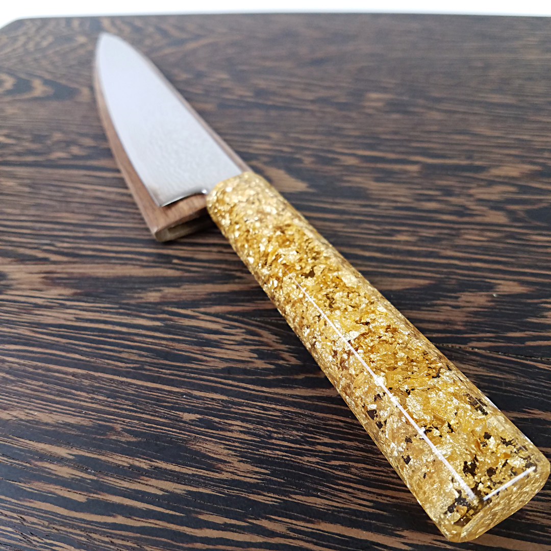 Golden Drop - 6in (150mm) Damascus Petty Culinary Knife