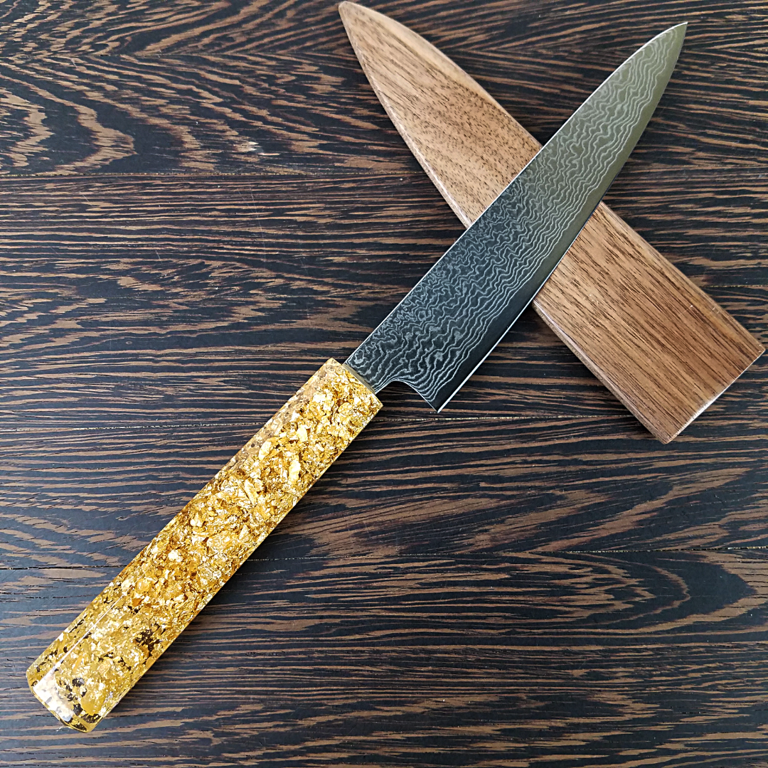 Golden Drop - 6in (150mm) Damascus Petty Culinary Knife